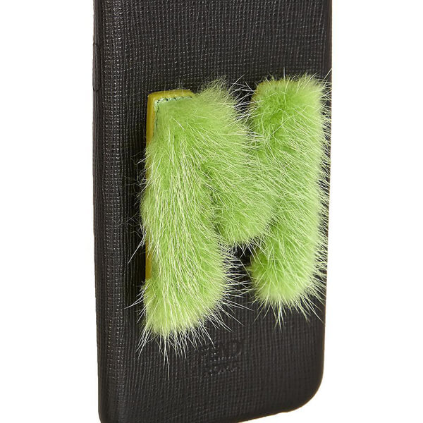 2017新作人気 フェンディ コピー ケース M mink-fur and leather iPhone case